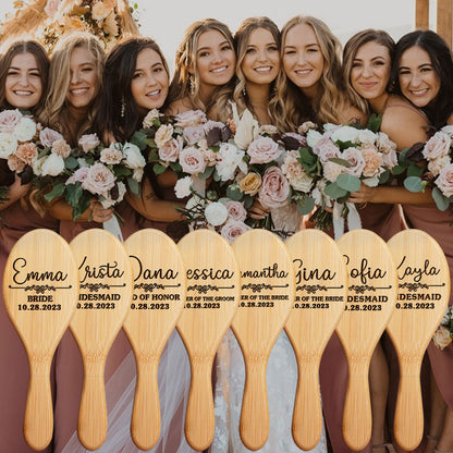 Personalized Hair Brush Set, Custom Name Massage Combs for Bridal Party, Maid of Honor and Bachelorette Gifts