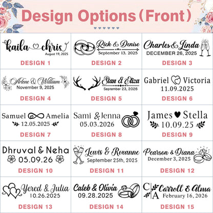 Personalized Wedding Favor Gifts for Guest, Wooden Bottle Openers Set with customized Couple's Name & Wedding Date, Pack of 15 - 100