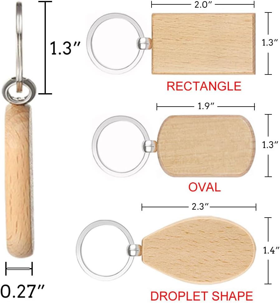 Wedding Favor Gifts for Guests, Personalized Name Keychains, Custom Natural Wooden Key Chain, Pack of 15 to 100