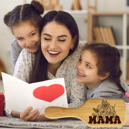 Personalized Bamboo Hair Brush & Comb for Mom - Birthday & Mother's Day Gift from Daughter or Son