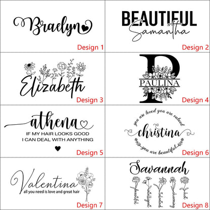 Personalized Bamboo Hair Brush, Custom Name Comb for Women, Christmas Birthday Gifts for Mom Wife Her Grandma Friends Sister, Natural Wooden Bamboo Brush