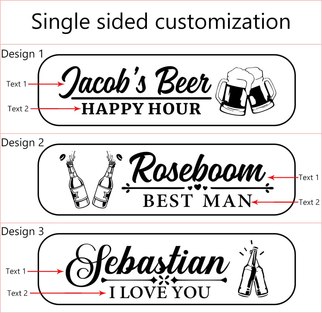 Personalized Wooden Bottle Opener Gift, Beer Gift for Him, Groomsman, Brother, Boy Friend, Father, Unique Gifts for Father's Day, Birthday, Bachelor Party, Christmas