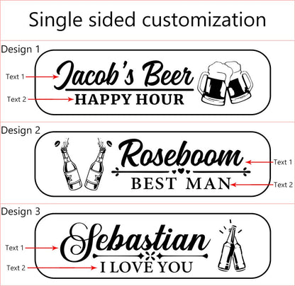 Personalized Wooden Bottle Opener Gift, Beer Gift for Him, Groomsman, Brother, Boy Friend, Father, Unique Gifts for Father's Day, Birthday, Bachelor Party, Christmas