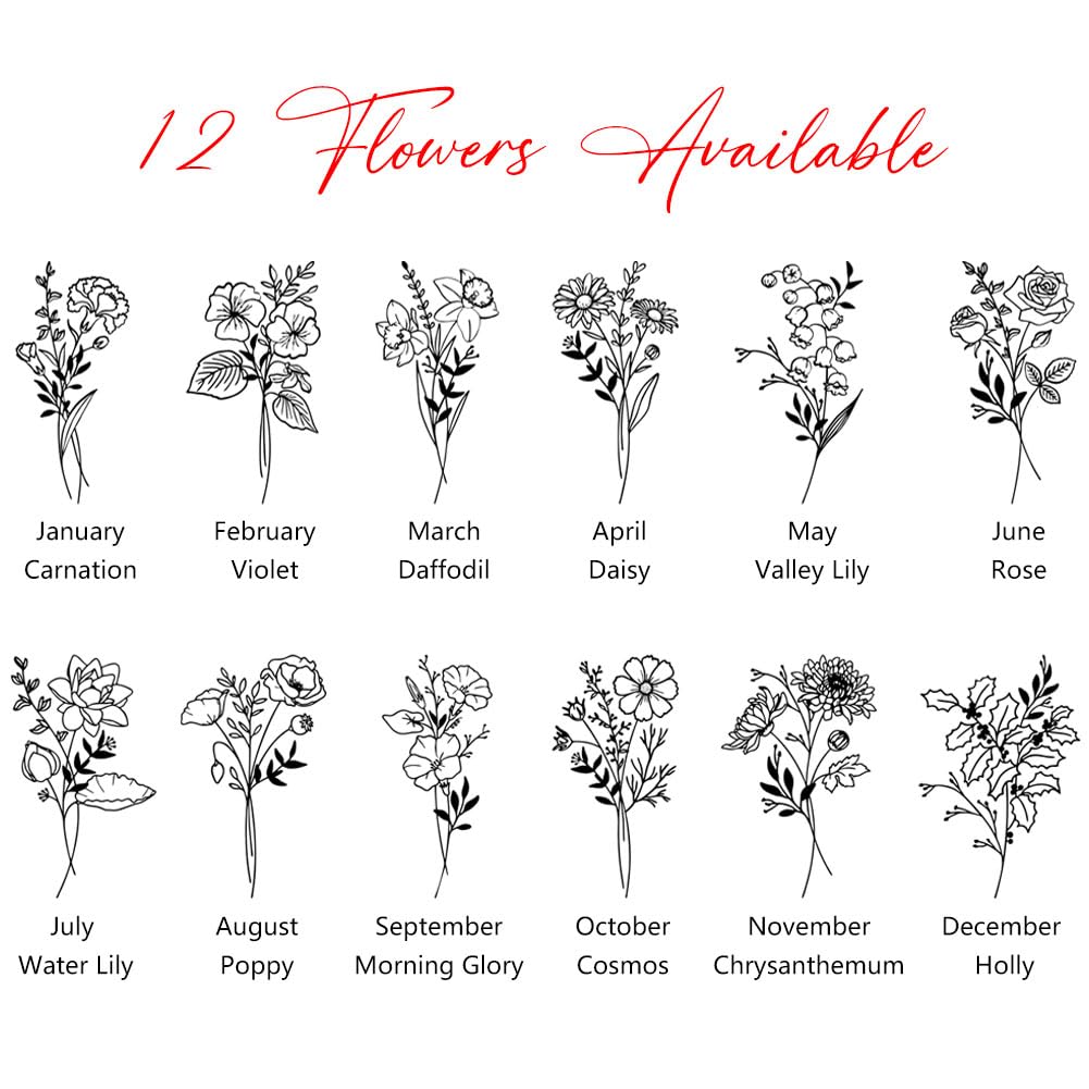 Personalized Wooden Hair Brush for Women, Custom Name & Birth Flower Hair Brush Gifts for Mom, Wife, Sister, Best Friend, Aunt, Grandma