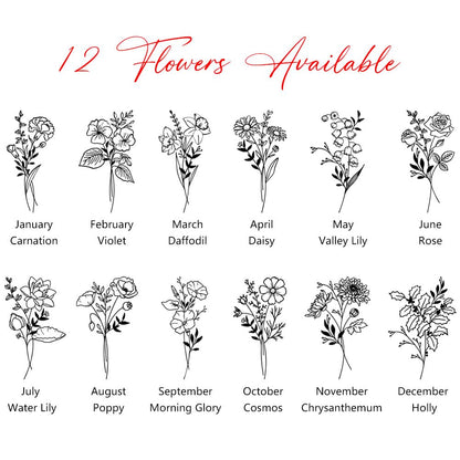 Personalized Wooden Hair Brush for Women, Custom Name & Birth Flower Hair Brush Gifts for Mom, Wife, Sister, Best Friend, Aunt, Grandma