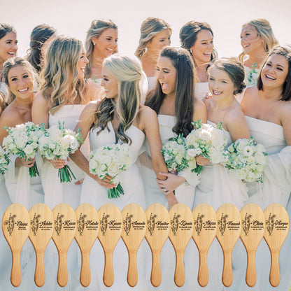 Personalized Hair Brush Set, Custom Name Massage Combs for Bridal Party, Maid of Honor and Bachelorette Gifts