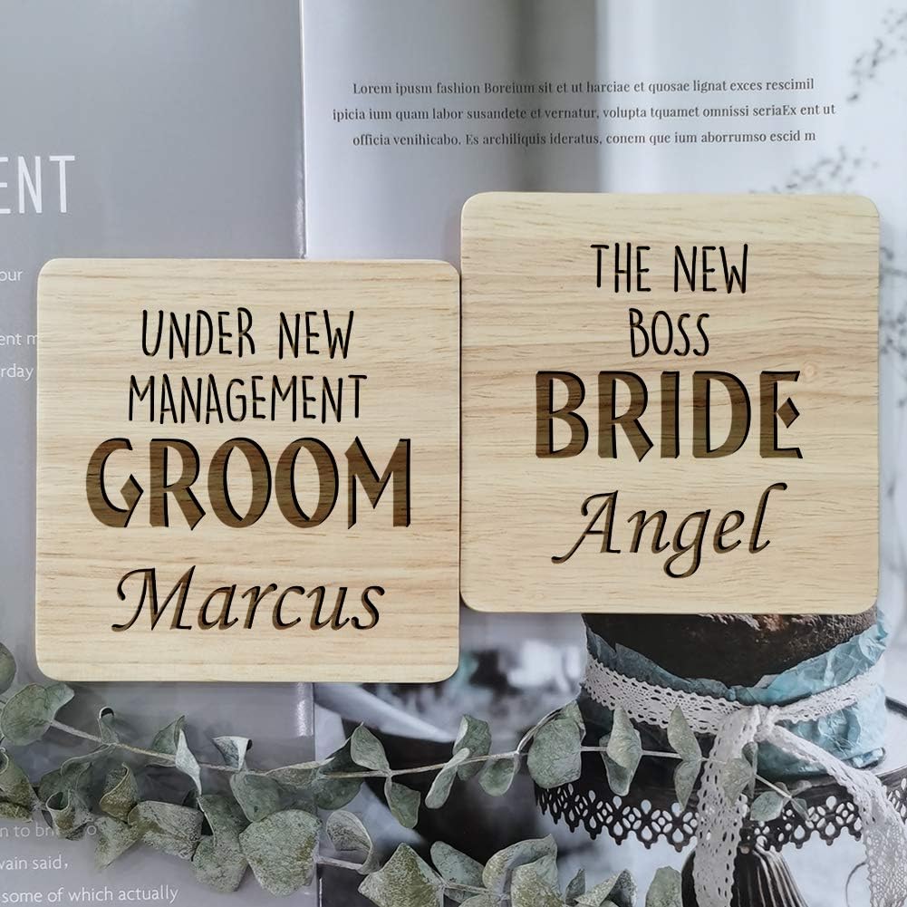 Gifts for Wedding or Anniversary, Personalized Coasters for couple, Newly Engaged Couple, Newly Wedded Couple, Ideal for Wedding Anniversary, Engagement, Newlyweds, Bridal Shower