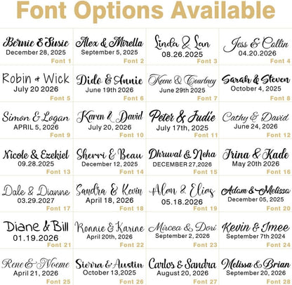 Personalized Wooden Bottle Opener for Wedding Favour, Customizable Names and Date, Set of 10-300,