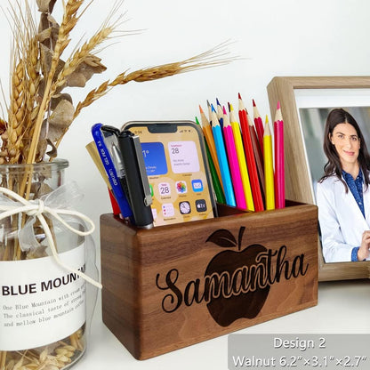 Gifts for Doctors, Personalized Name Pen Holder for Nurses, Hygienists, Assistants, Physician, Dentists, Unique Graduation, Birthday or Christmas Gifts Idea, Custom Desk Organizer