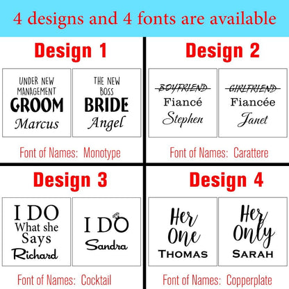 Gifts for Wedding or Anniversary, Personalized Coasters for couple, Newly Engaged Couple, Newly Wedded Couple, Ideal for Wedding Anniversary, Engagement, Newlyweds, Bridal Shower