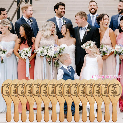 Wedding Favor Gifts for Guests, Personalized Name Hair Brush, Custom Natural Wooden Combs, Pack of 10 - 100