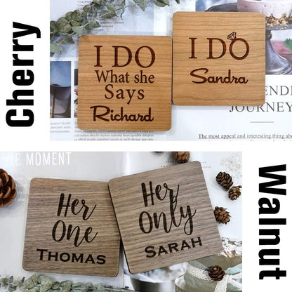 Gifts for Wedding or Anniversary, Personalized Coasters for couple, Newly Engaged Couple, Newly Wedded Couple, Ideal for Wedding Anniversary, Engagement, Newlyweds, Bridal Shower